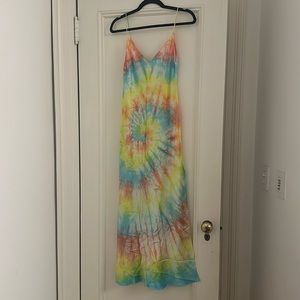 Dannijo tye dye silk slip dress